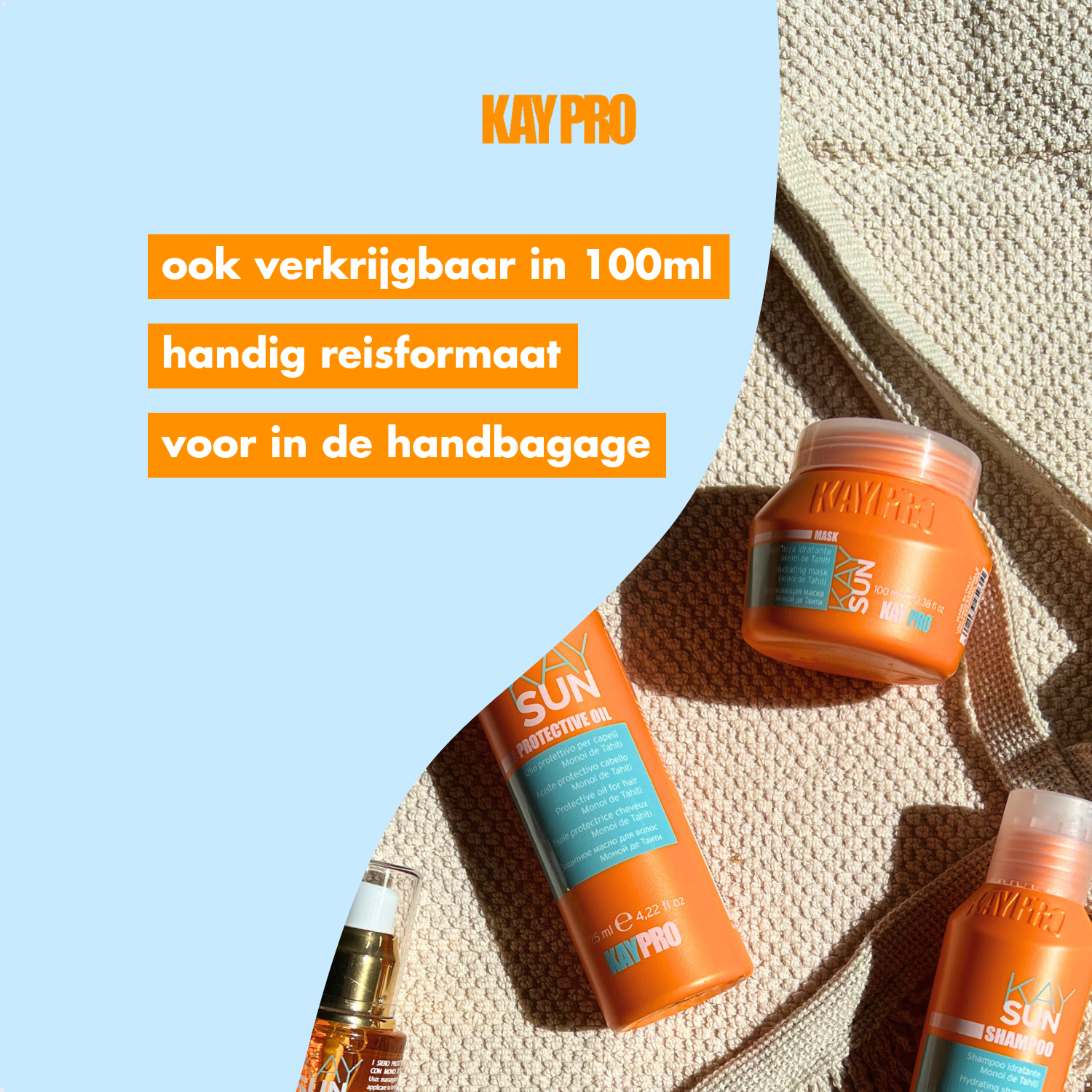 KayPro Kit Mini Size KaySun 100 ml - travelsize - sunprotection for hair