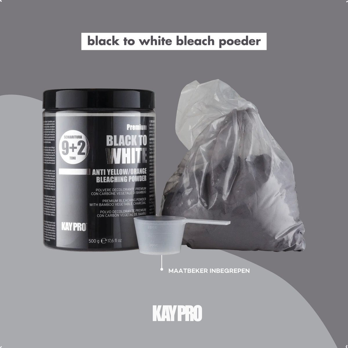 KayPro Black To White (9+2 tonen) Ontkleuringspoeder 500gr