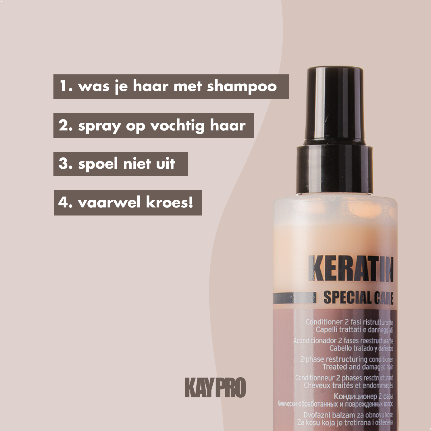 KayPro Keratin conditioner 200 ml - for frizzy, lightly damaged hair