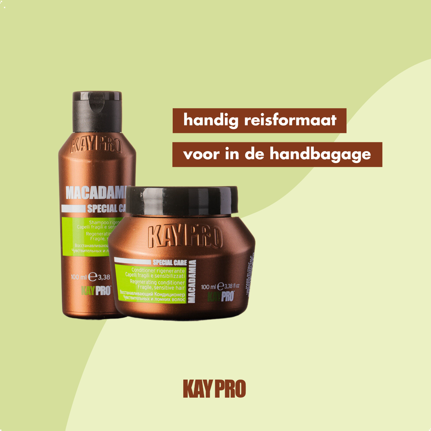 KayPro Kit Mini Size Macadamia 100 ml - travelsize - for fine and dry hair