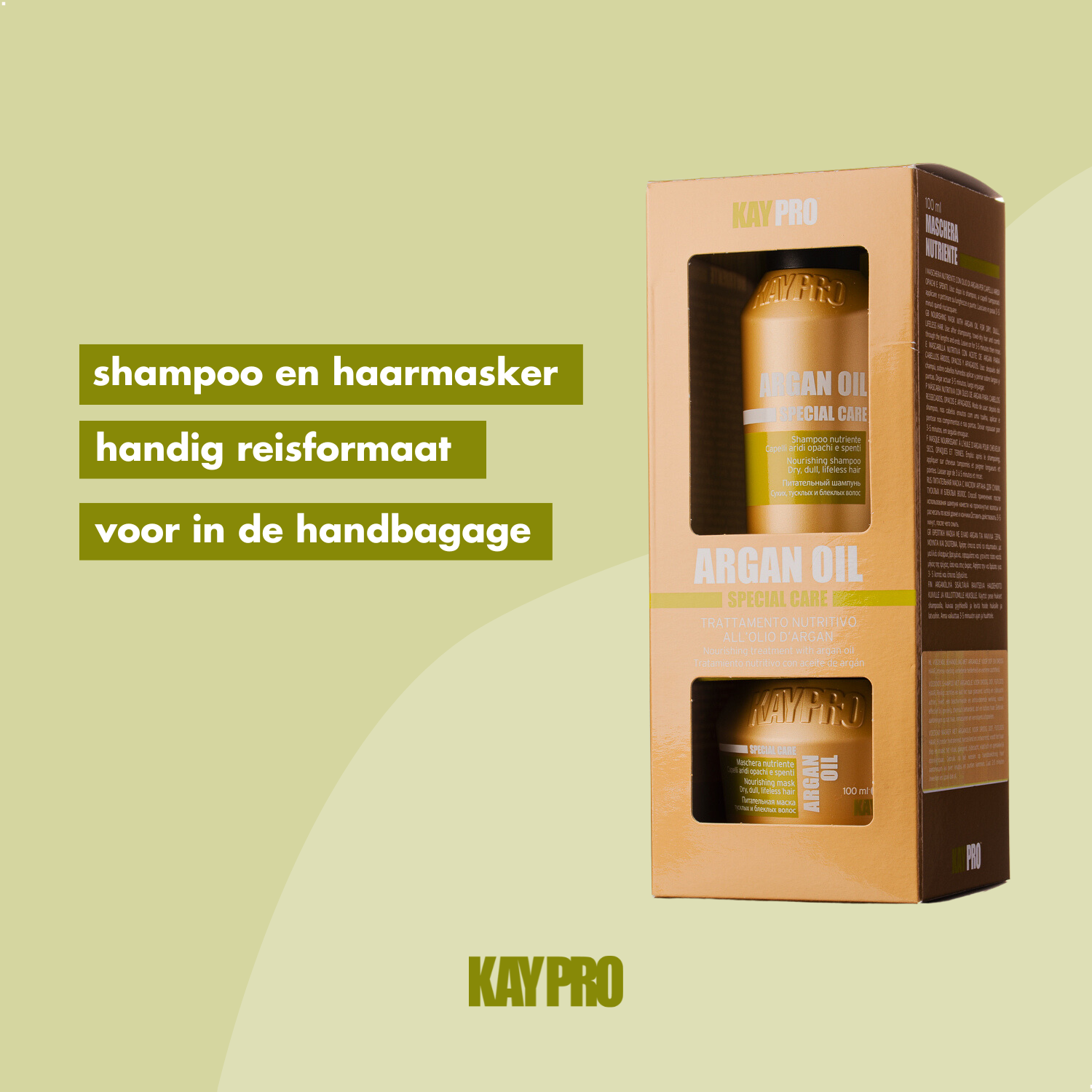 KayPro Kit Mini Size Argan Oil 100 ml - travelsize - for thick and dry hair