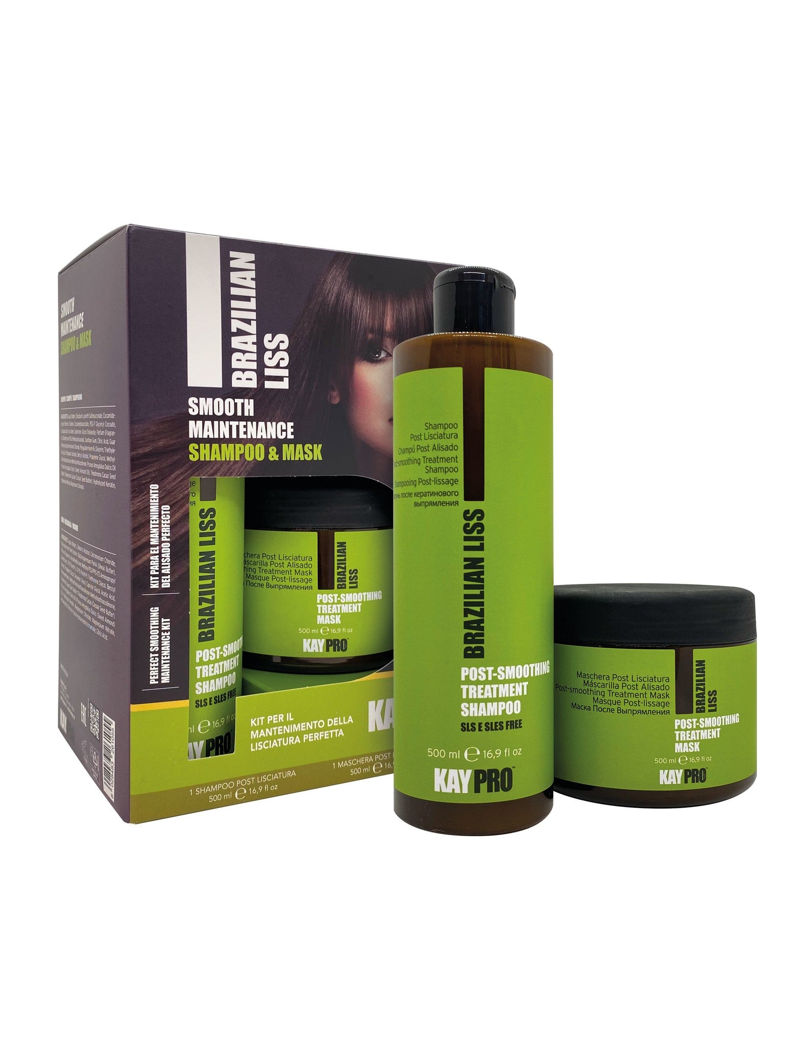 KayPro Brazilian Liss Post-Brazilian Liss Kit (Shampoo 500ml + Masker 500ml)