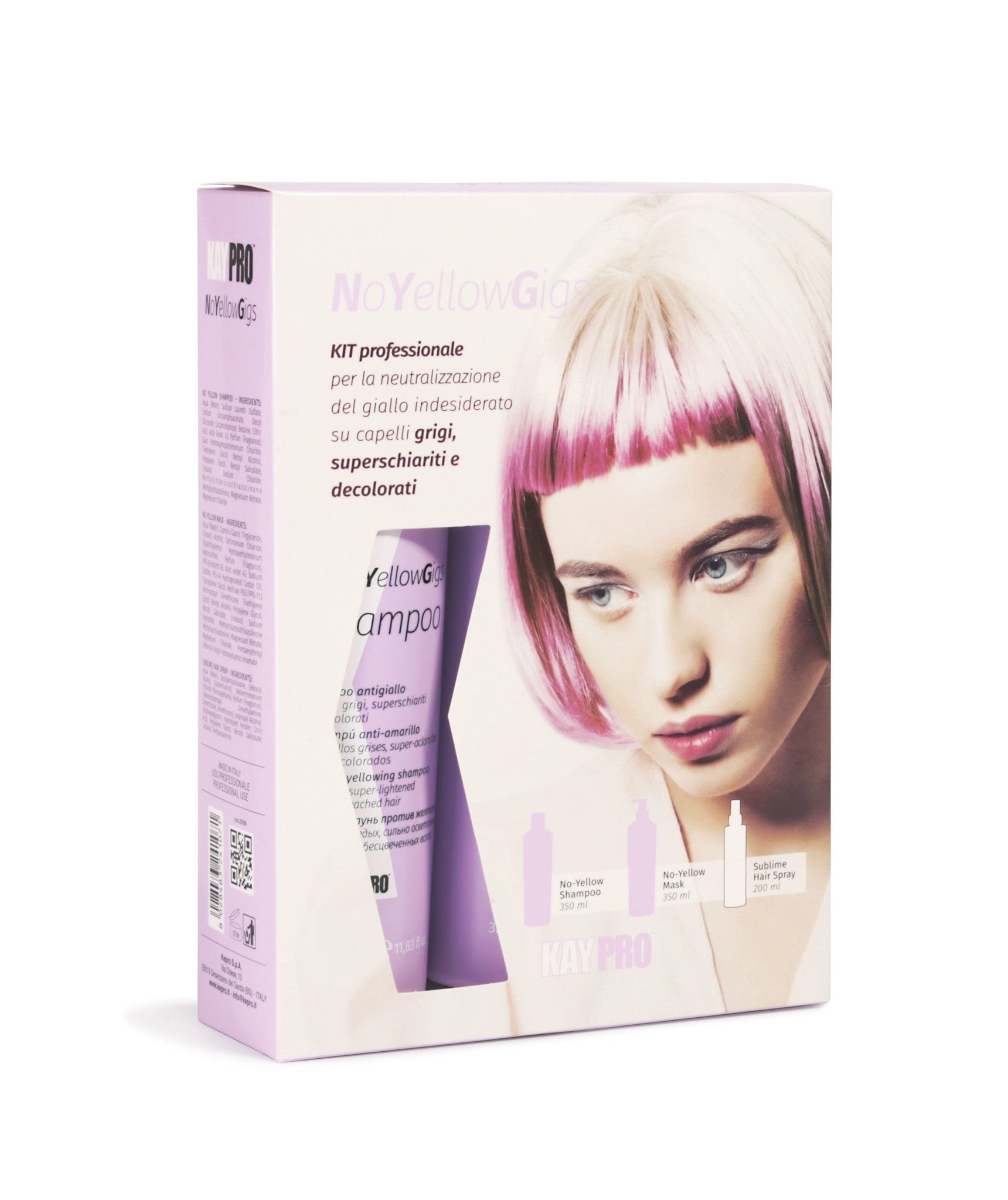 KayPro No Yellow Kit 950ml (Shampoo + Masker + Spray)