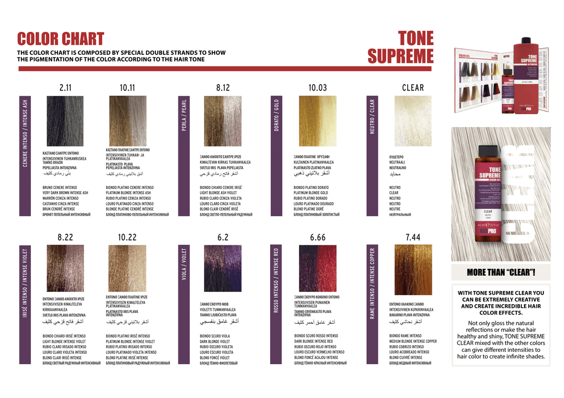 KayPro Tone Supreme Color Chart