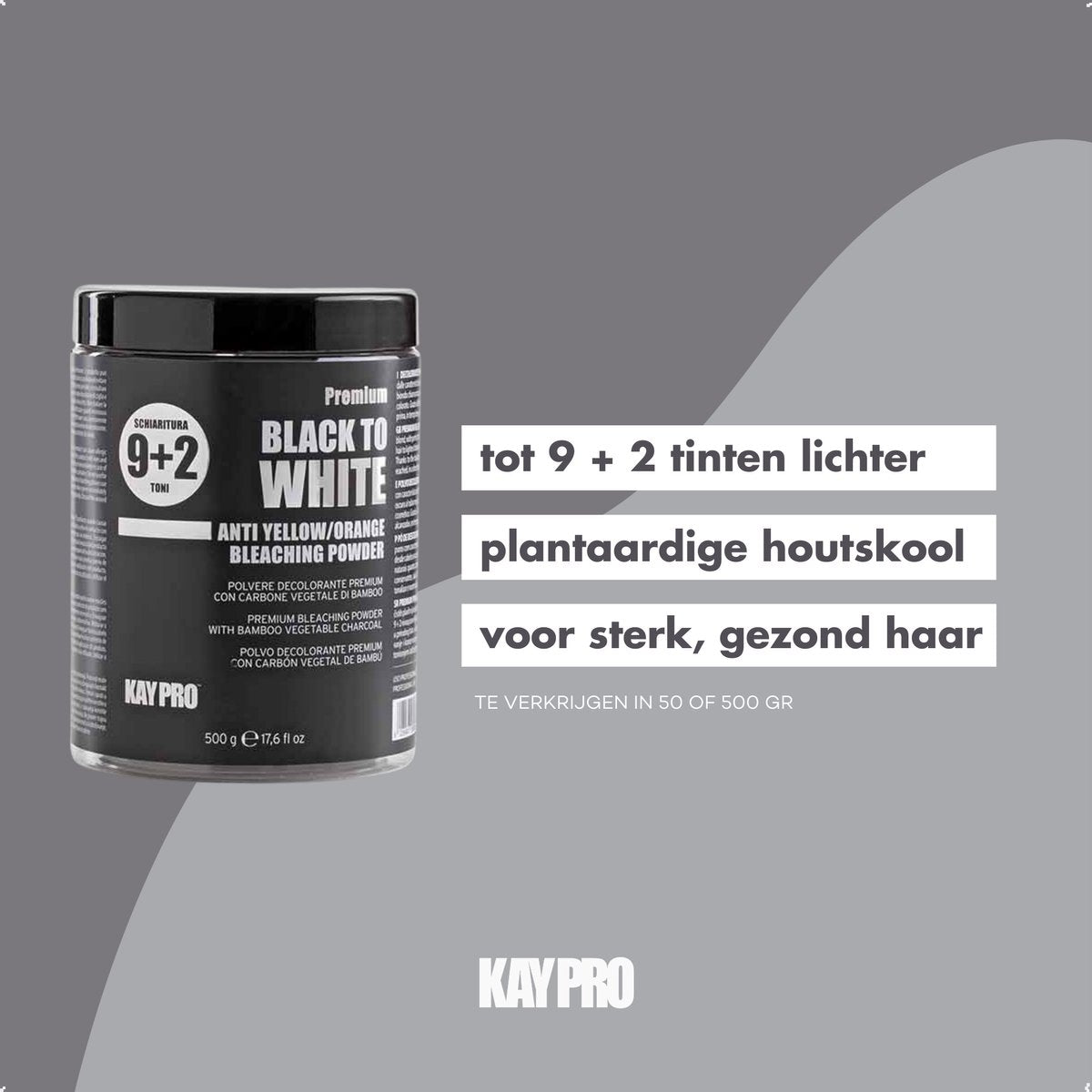 KayPro Black To White (9+2 tonen) Ontkleuringspoeder 500gr