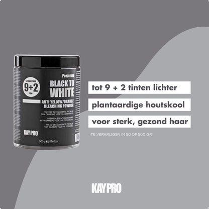 KayPro Black To White (9+2 tonen) Ontkleuringspoeder 500gr